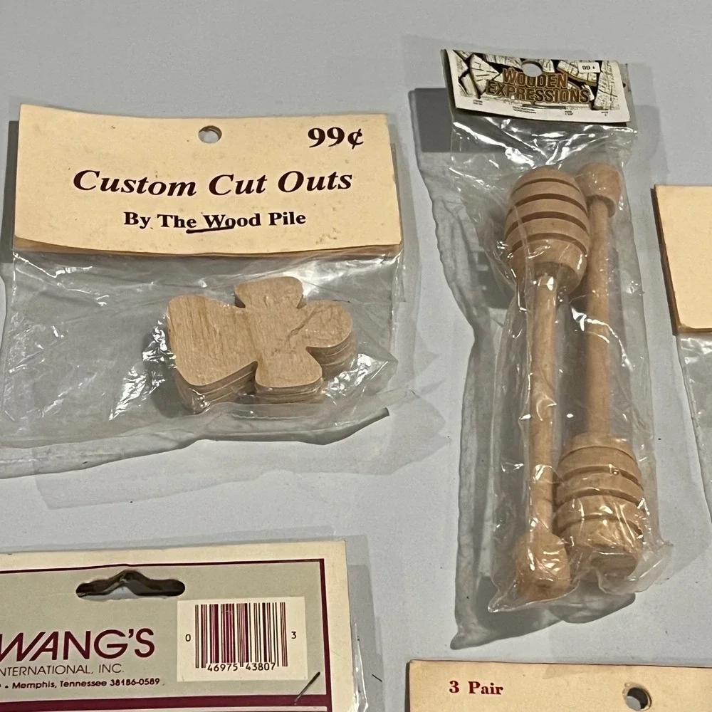 Craft Wood Pieces Lot 7 New The Wood Pile UJ Wang's Wooden Expressions‎